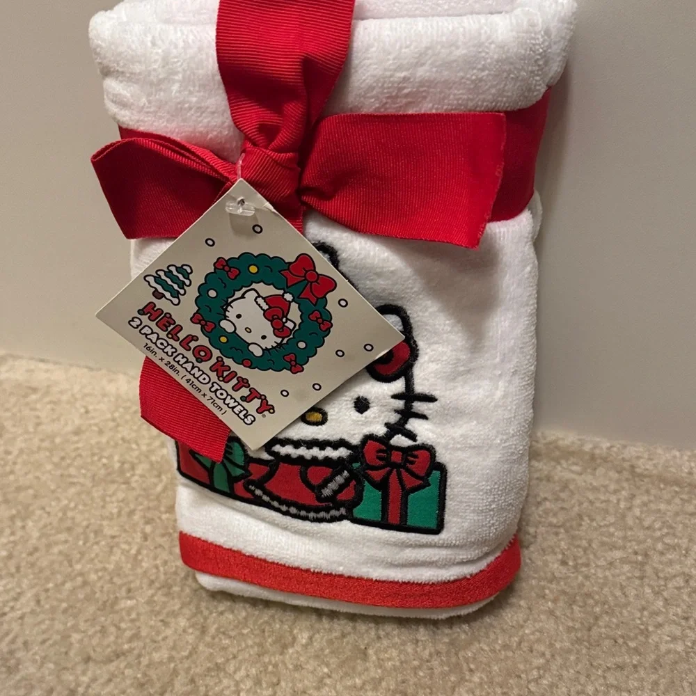Hello Kitty Red and White Towel Set